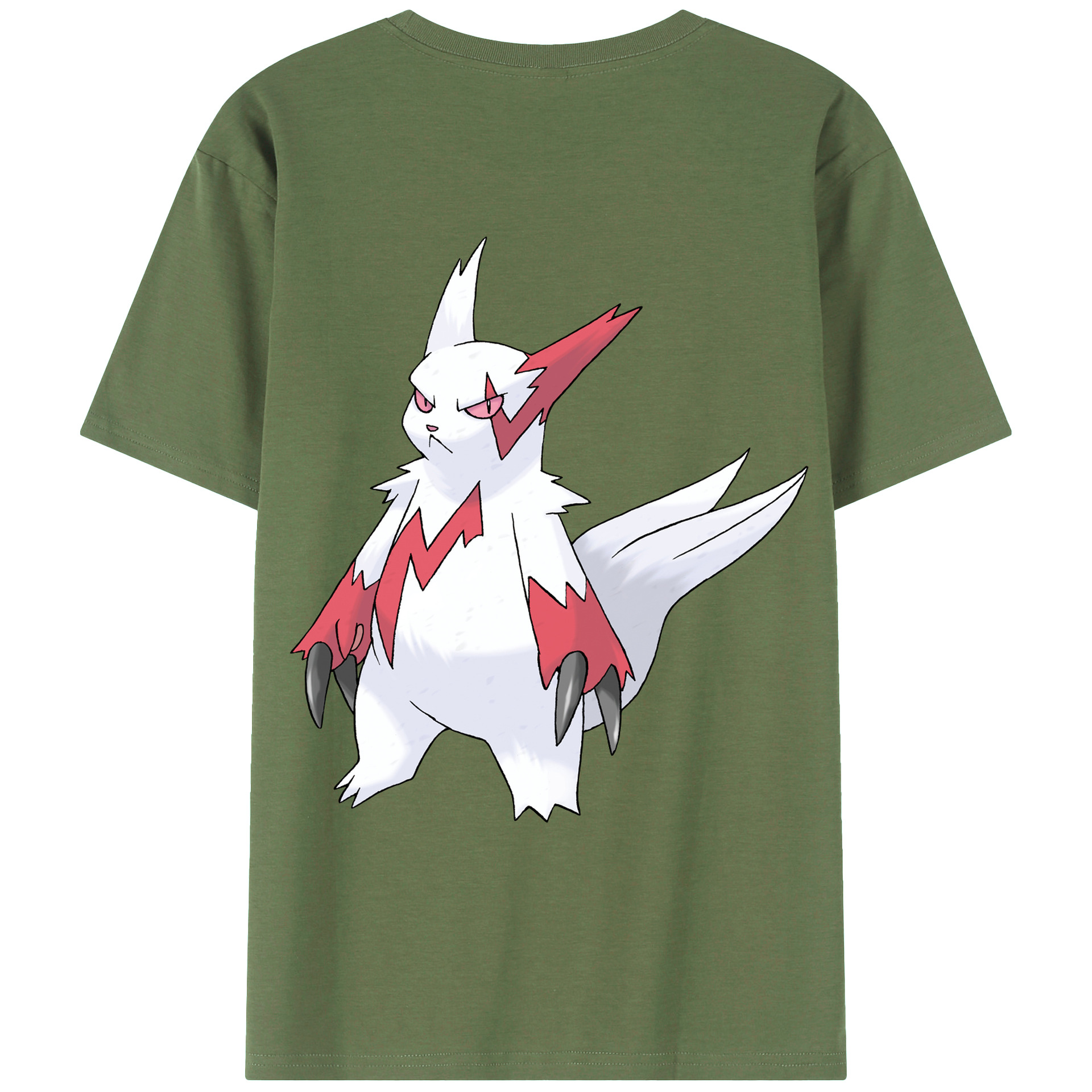 （画像用） ポケットモンスター Pokémon 綿100％ メンズ半袖Tシャツ（バックプリント） 通気性
